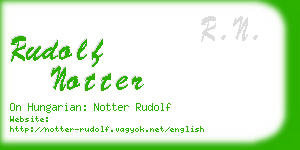 rudolf notter business card